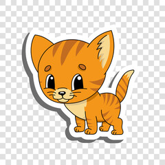 Cute cartoon character. Colorful vector illustration. Isolated on transparent background. Template for your design, books, stickers, posters, cards, clothes.