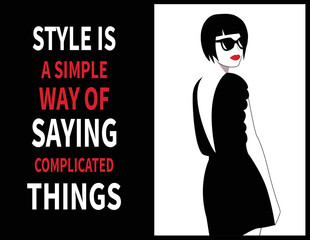 Quotation with Fashion Woman about style
