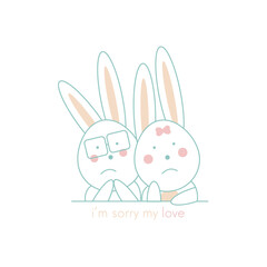 easter bunny with eggs