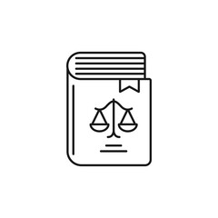 law book - minimal line web icon. simple vector illustration. concept for infographic, website or app.