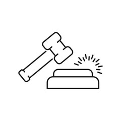 justice and law - minimal line web icon. simple vector illustration. concept for infographic, website or app.