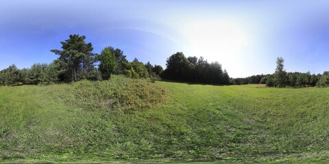 Fototapeta na wymiar Natural Summer Landscape HDRI Panorama