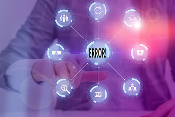 Handwriting text writing Error. Conceptual photo state or condition of being wrong in conduct...