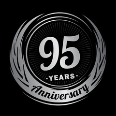 Fototapeta premium Ninety-five years anniversary celebration logotype. 95th anniversary logo. Vector and illustration.