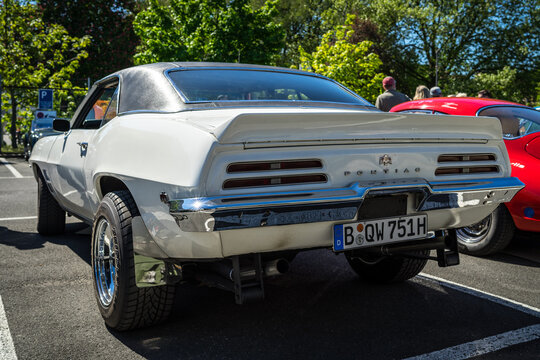 Muscle Car Pontiac Firebird, 1969, On May 06, 2018 In Berlin, Germany. Rear View.