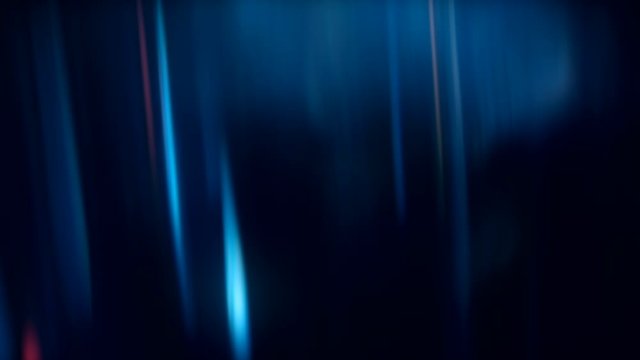 Light beams title. Blur illumination. Blue orange glow motion effect on dark background.