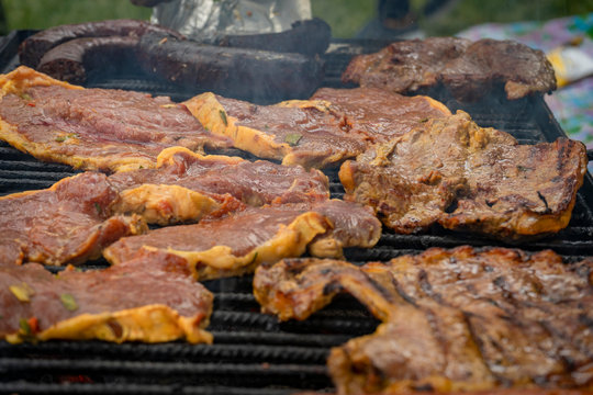 Colombian barbecue, typical Colombian food- close-up image