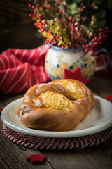 Sweet buns with cheese.