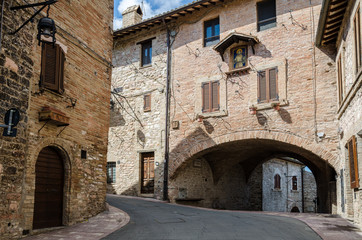 Fototapeta na wymiar Altstadt Straße in Assisi