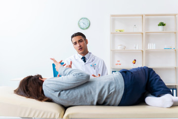 Mentally ill woman patient during doctor visit