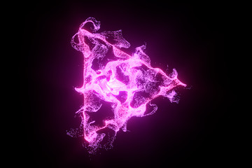 Abstract glowing particles with brilliant light, 3d rendering.