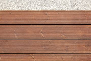 Fototapeta premium Terrace board. Territory near the pool. Terrace. Pool.Texture. Tree.