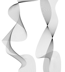 design element wavy lines form spiral ribbon effect 3d03