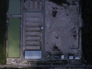 Kuching, Sarawak / Malaysia - October 19 2019: The buildings and surroundings of a Modern Pig Farm at Simunjan area