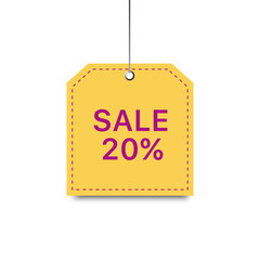 Vector yellow sale template. Vector sale background.