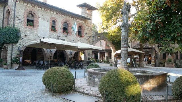 Grazzano Visconti, Italy, Visconti square