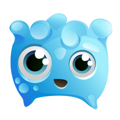 Vector illustration of cartoon character good monster.