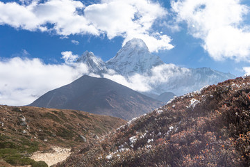 Ama Dablam Mountain. Trekking Everest Base Camp. Nepal.