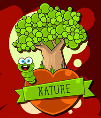 Beautiful Landscape Nature With Trendy Design For Landing Page Template, Drawing Book Cover, Wallpaper, Desktop Backgrund And Your Concept. Modern Flat Vector.