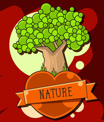 Beautiful Landscape Nature With Trendy Design For Landing Page Template, Drawing Book Cover, Wallpaper, Desktop Backgrund And Your Concept. Modern Flat Vector.