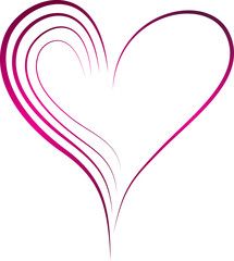 pink heart logo with lines like a frame