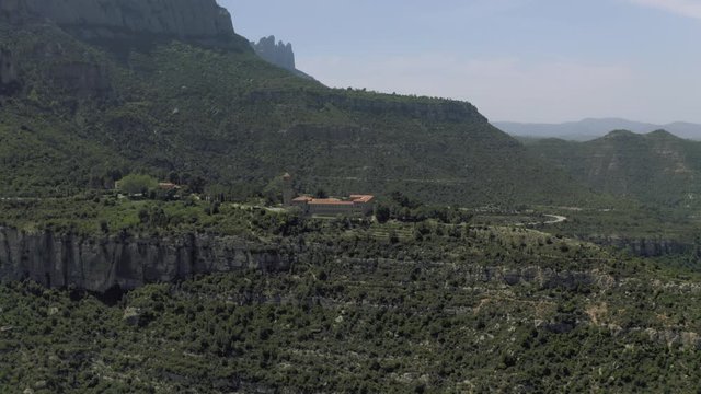 Monastery in Spain mountains, nature and historical buildings near Barselona and Montserrat