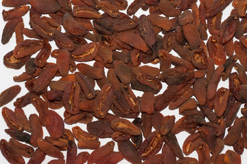 Dried apricots food texture background