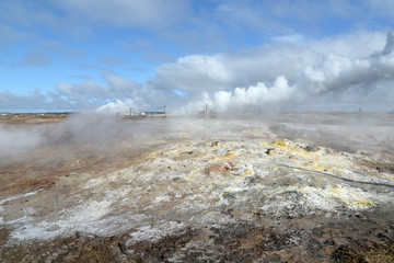 Hochtemperaturgebiet auf der Reykianes-Halbinsel, Island
