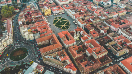 Naklejka premium View from sky on old city