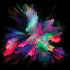 Fototapeta na wymiar Digital Color Splash Explosion