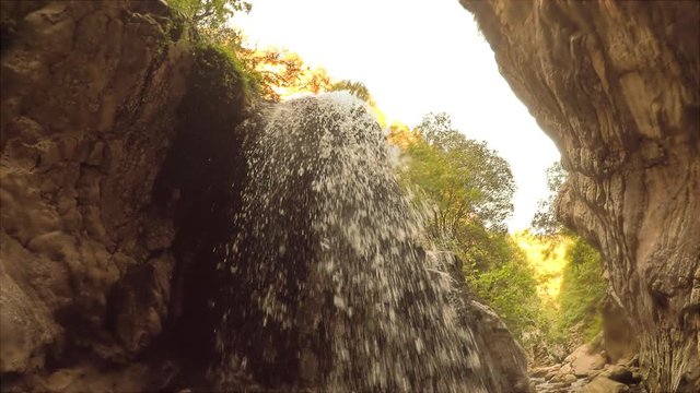 Neda waterfalls in Peloponnese in Greece.