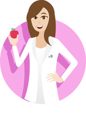 female doctor with coat