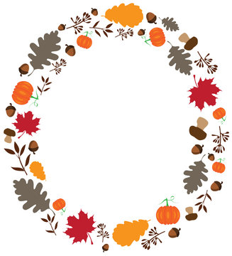 Vector Fall Thanksgiving Frame