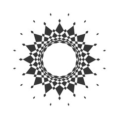 Sun mosaic icon - vector.