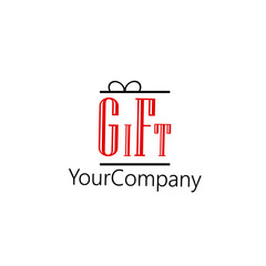 gift logo illustration with letter