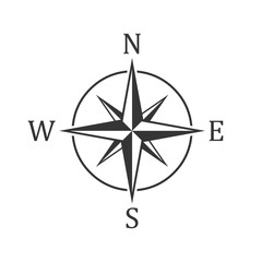Compass icon - vector.