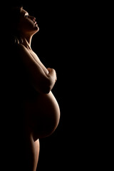 nude pregnant woman