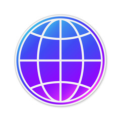Vector Earth Globe icon isolated.