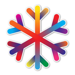 Obraz premium Vector Snowflake icon isolated.