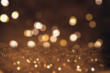 colorful glitter vintage lights background. defocused