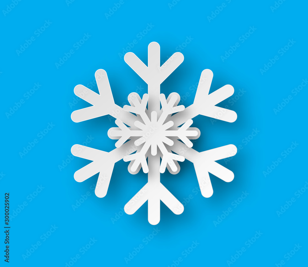 Canvas Prints vector origami snowflake isolated.