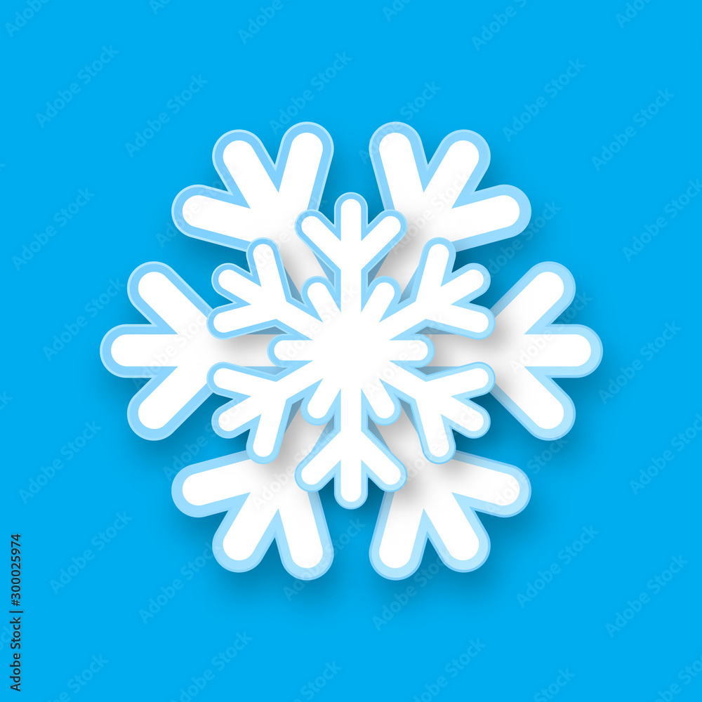 Canvas Prints vector origami snowflake isolated.