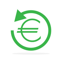 Vector refund money icon.