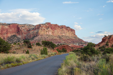 Taking in the viewpoints off the main road running through Capitol Reef National Park is a delight of sculpted rock walls and arid landscapes