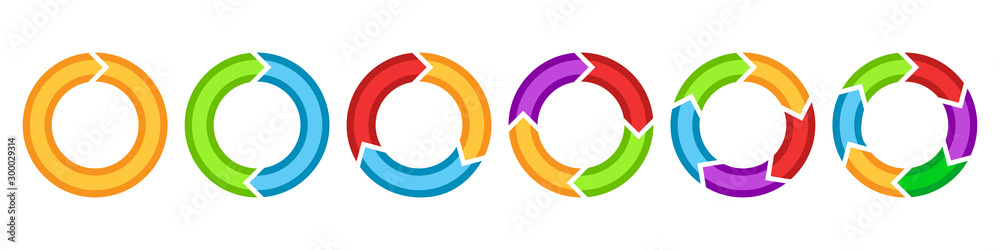 Canvas Prints set of circle arrows for infographic.