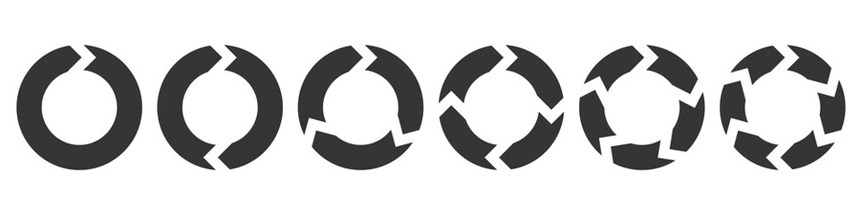 Set of circle arrows