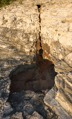 Crack in the rocks 