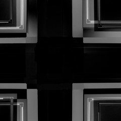Photo of ceiling elements reworked in grunge technique. Abstract minimal architecture, interior or...