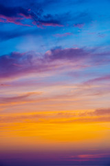 Naklejka na ściany i meble magnificant sunset on the mediterean sea in wonderful colors 