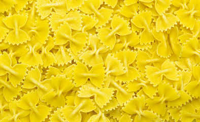 raw farfalle pasta, pasta background